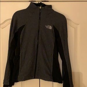 The North Face women’s full zip grey/black fleece